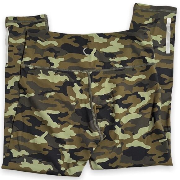ZYIA Light Green Camo Reflective Soft N Snug Legging Mid Rise 7/8 24” Small - Picture 2 of 16
